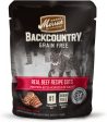 Merrick Backcountry Grain Free Real Beef Cuts Recipe Cat Food Pouch Hot on Sale