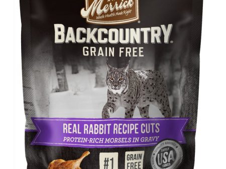 Merrick Backcountry Grain Free Real Rabbit Cuts Recipe Cat Food Pouch Supply