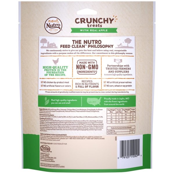 Nutro Crunchy Treats with Real Apple Dog Treats on Sale