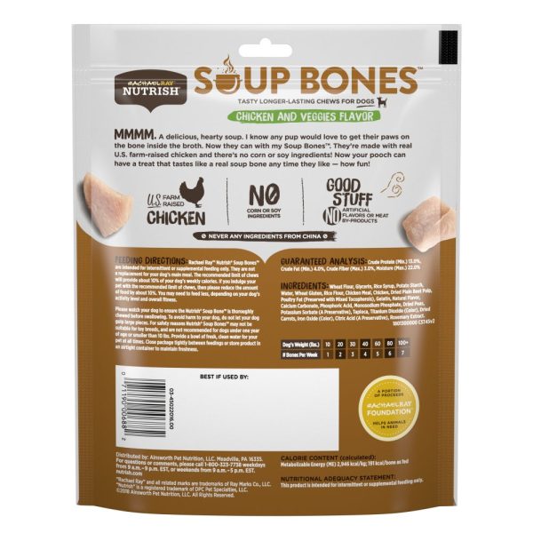 Rachael Ray Nutrish Soup Bones Chicken & Veggies Recipe Dog Treats Sale