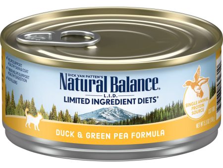 Natural Balance L.I.D. Limited Ingredient Diets Duck & Green Pea Formula Canned Cat Food Fashion