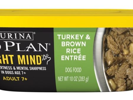 Purina Pro Plan Bright Mind Adult 7+ Turkey & Brown Rice Entree Dog Food Tray Online Hot Sale