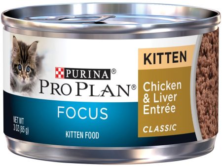 Purina Pro Plan Focus Kitten Classic Chicken and Liver Entree Canned Cat Food Online now