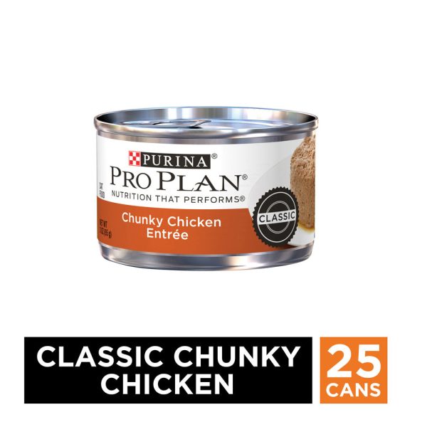 Purina Pro Plan Classic Chicken Chunky Entree Canned Cat Food Online