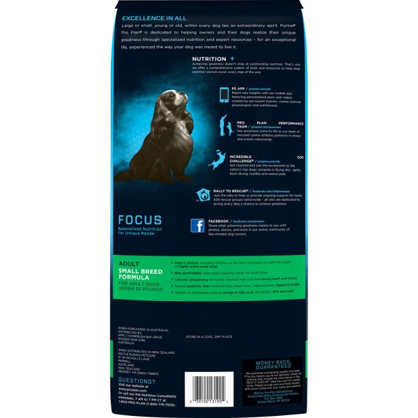 Purina Pro Plan Focus Chicken & Rice Formula Adult Small & Toy Breed Dry Dog Food Online Hot Sale