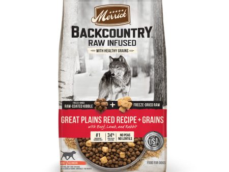 Merrick Backcountry Raw Infused with Healthy Grains Great Plains Red Recipe Dry Dog Food Online