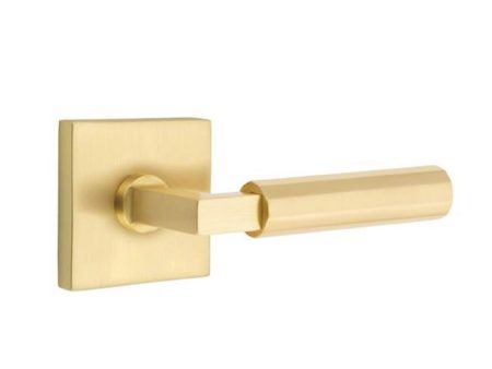 Emtek C5316.LS.FA Concealed Fastener , Passage , Urban Modern Rosette , L-Square Stem , Faceted Handle Online Hot Sale